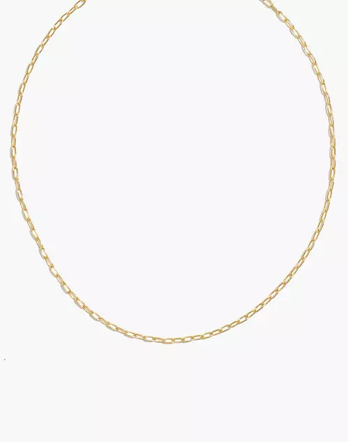 Delicate Collection Demi-Fine Paperclip Chain Necklace | Madewell