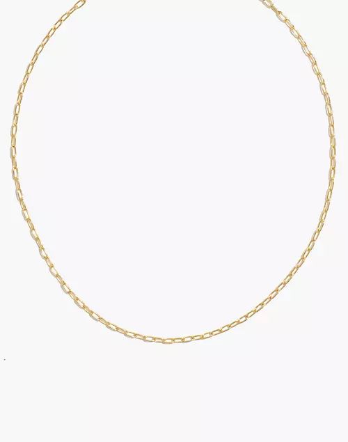 Delicate Collection Demi-Fine Paperclip Chain Necklace | Madewell