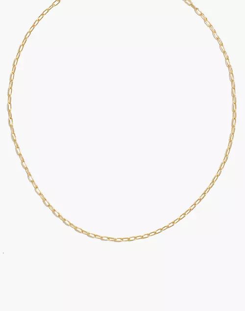 Delicate Collection Demi-Fine Paperclip Chain Necklace | Madewell