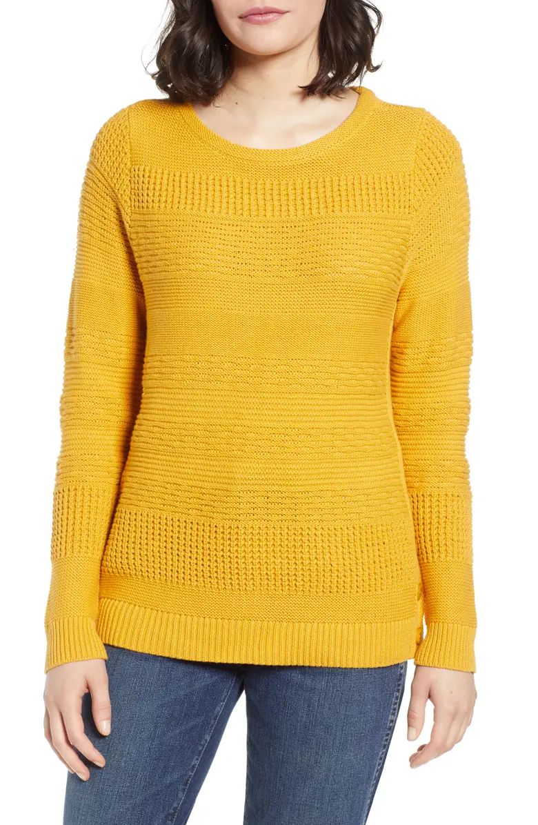 Side Button Cotton Sweater | Nordstrom