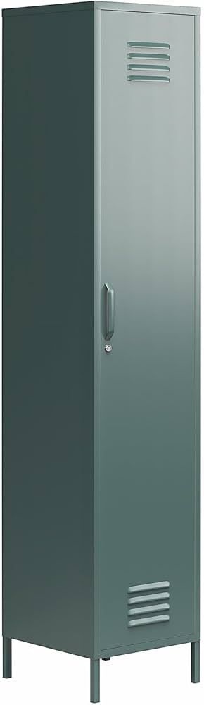 Novogratz Cache 1-Door Tall Single Metal Locker Style Storage Cabinet, Hunter Green | Amazon (US)