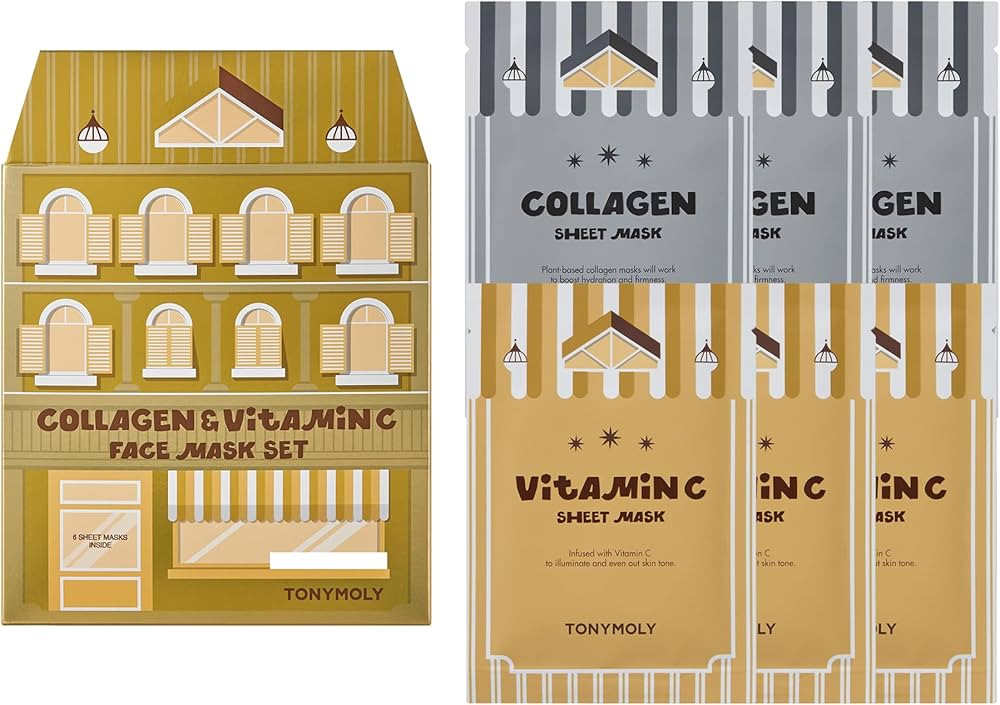 TONYMOLY Mini House of Masks 6-Pack Holiday Skincare Gift Set | Collagen & Vitamin C Korean Sheet... | Amazon (US)