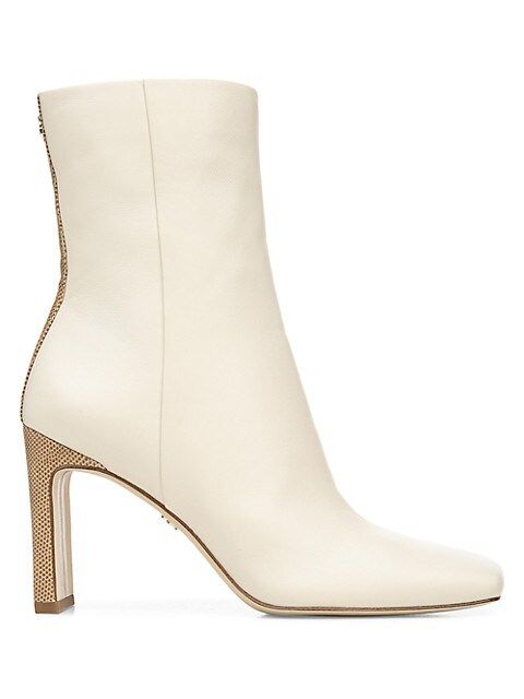 Anika Square-Toe Leather Booties | Saks Fifth Avenue