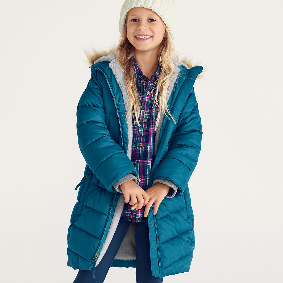 Girls Fleece Lined Parka | Lands' End (US)