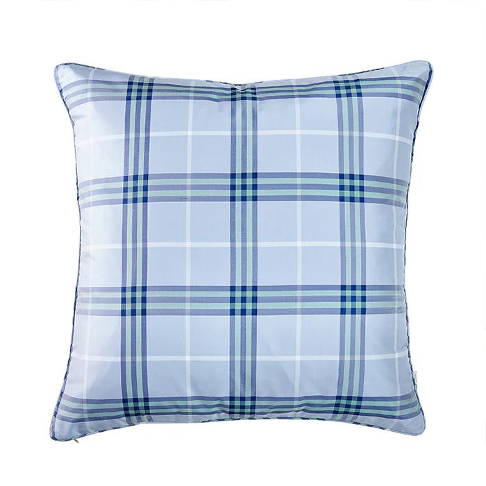 Phillipe Plaid in Silk Pillow | Blue Plaid | Caitlin Wilson | Caitlin Wilson Design