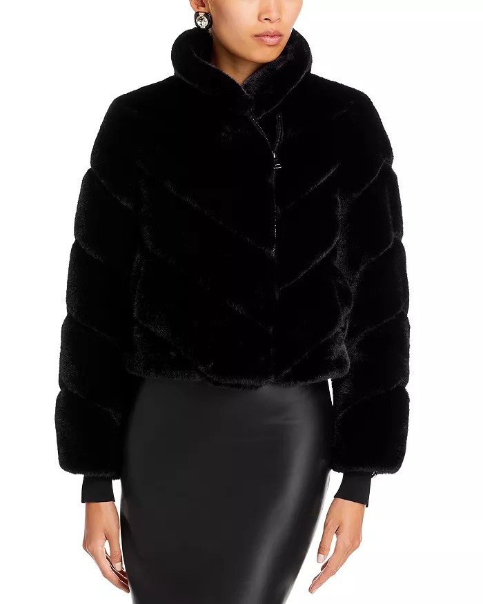 Cici Faux Fur Cropped Jacket | Bloomingdale's (US)