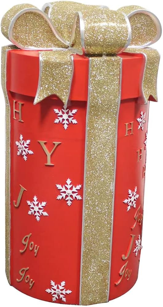 Amazon.com: Fraser Hill Farm Christmas Pedestal Topiary Decoration, 4-Ft. Tall in Resin Urn in Re... | Amazon (US)