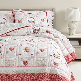 Hello Kitty® Gingerbread Quilt | Pottery Barn Teen