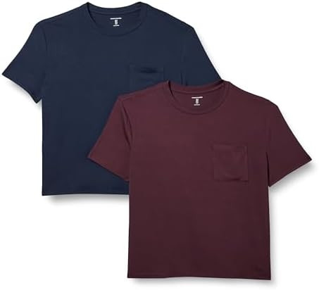 Amazon Essentials Women's Jersey Relaxed-Fit Short-Sleeve Crewneck Pocket T-Shirt, Pack of 2 | Amazon (US)