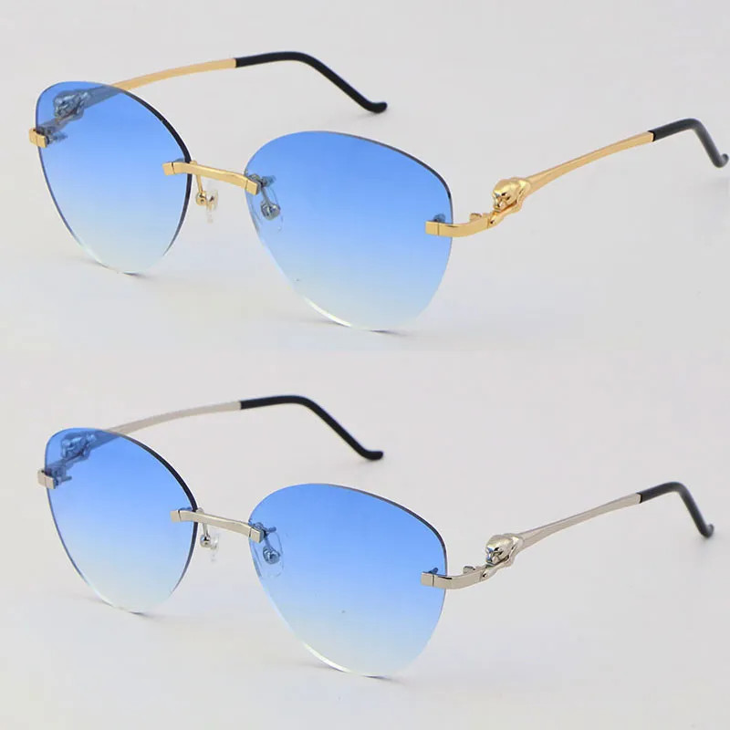 New Luxury Butterfly Lens Metal Rimless Sunglasses Designer Driving Unisex glasses Man Woman 18K ... | DHGate