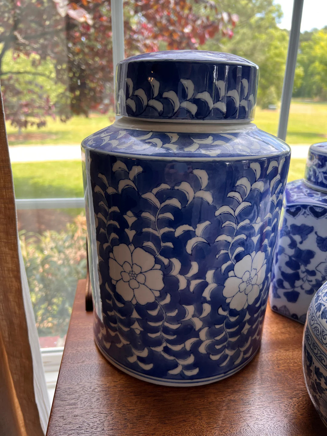 Gorgeous Large Vintage  Blue and White Floral Chinoiserie Ginger Jar | Etsy (US)