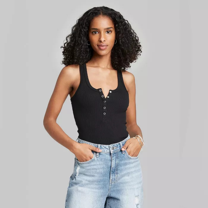 Women's Snap Placket Tank Top - Wild Fable™ | Target