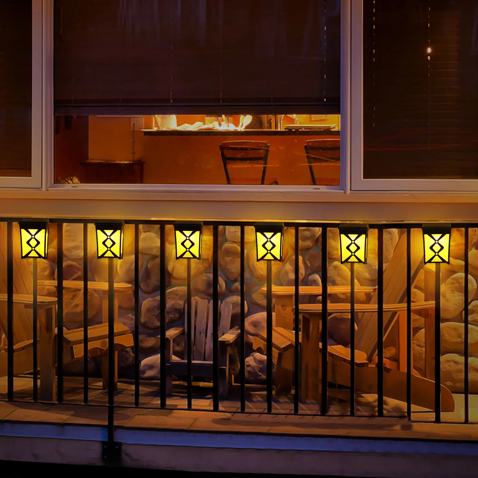 Satin Black Solar Powered Integrated LED Deck Light Kit (Set of 8) | Wayfair North America