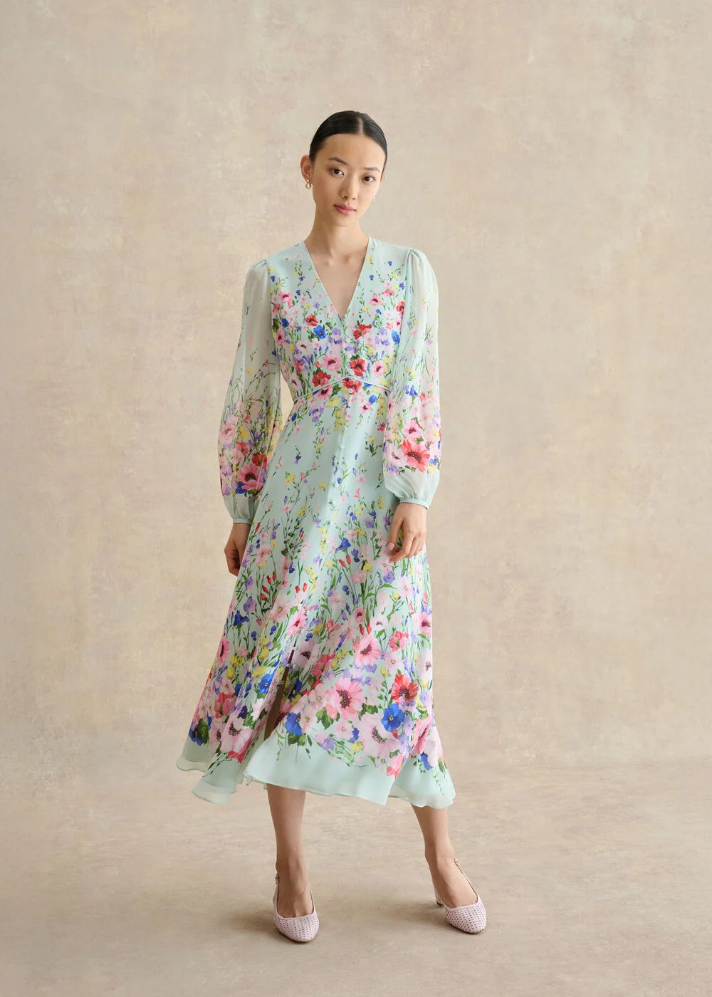 Monica Silk Floral Dress | Hobbs UK | | Hobbs