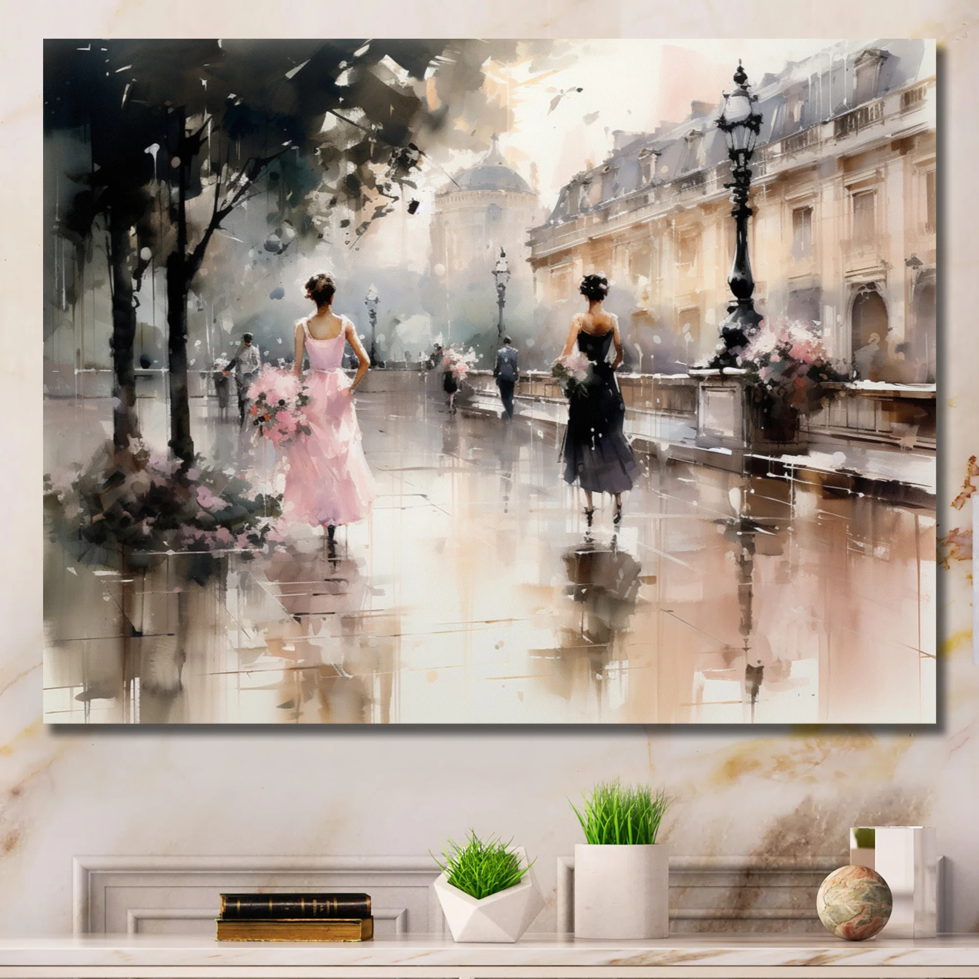 Fashion Impressionist Elegance I - Fashion Canvas Print | Wayfair North America