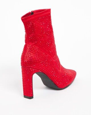 Petra Embellished Heeled Ankle Boots Ex Wide Fit | Simply Be (UK)