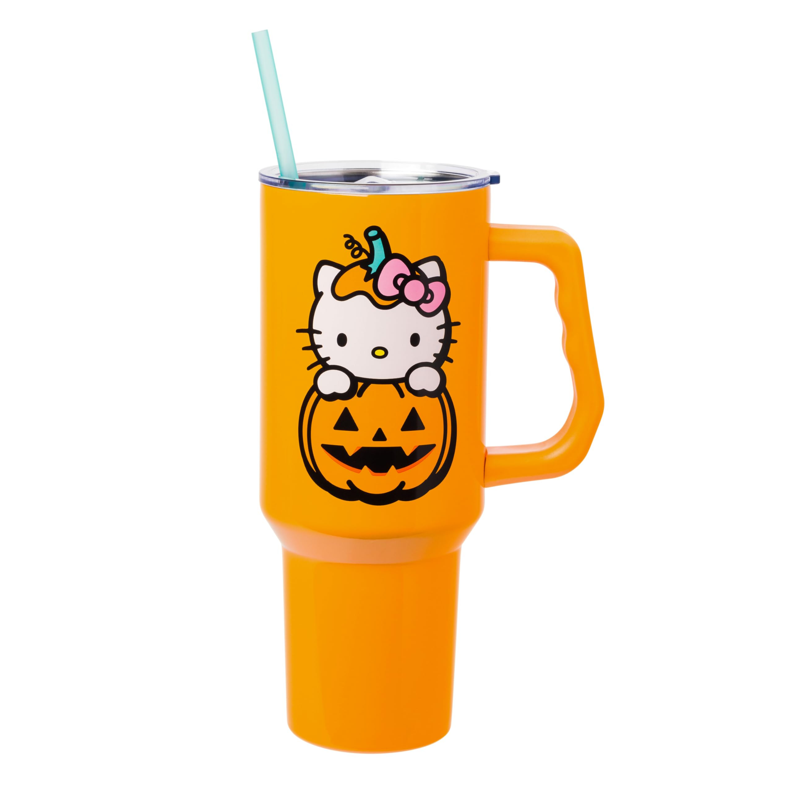 Silver Buffalo Sanrio Hello Kitty Halloween Jack-O-Lantern Stainless Steel Tumbler with Handle an... | Amazon (US)