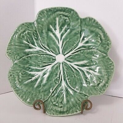 Gorgeous Cabbage Leaf Plate. Brilliant glossy leafy green color. Portugal  | eBay | eBay US