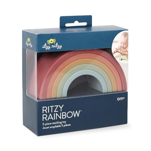 Itzy Ritzy Rainbow Stacker Toy - Includes 5 Arches for Stacking; Helps Develop Hand-Eye Coordination; Rainbow | Amazon (US)