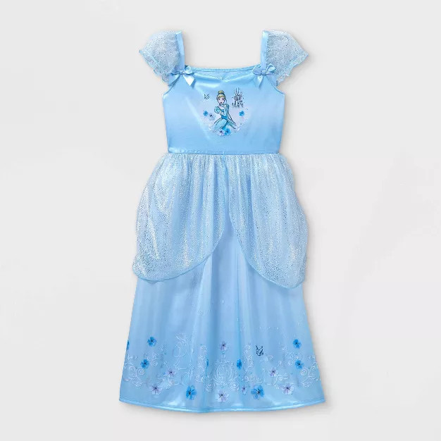 Girls' Disney Princess Cinderella NightGown - Blue | Target