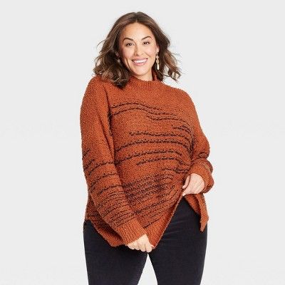 Women's Mock Turtleneck Marled Pullover Sweater - Knox Rose™ | Target