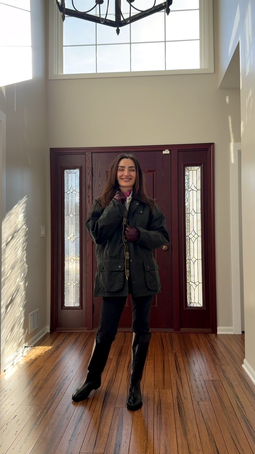 Barn jacket #grwm

Cardigan @cosstores 
Jacket @barbour 
Scarfs @sandrolivv 
Gloves @sandrolivv 

#barnjacket #jacket #riding #ridingstyle 

#LTKgrwm #LTKootd #LTKdayinmylife