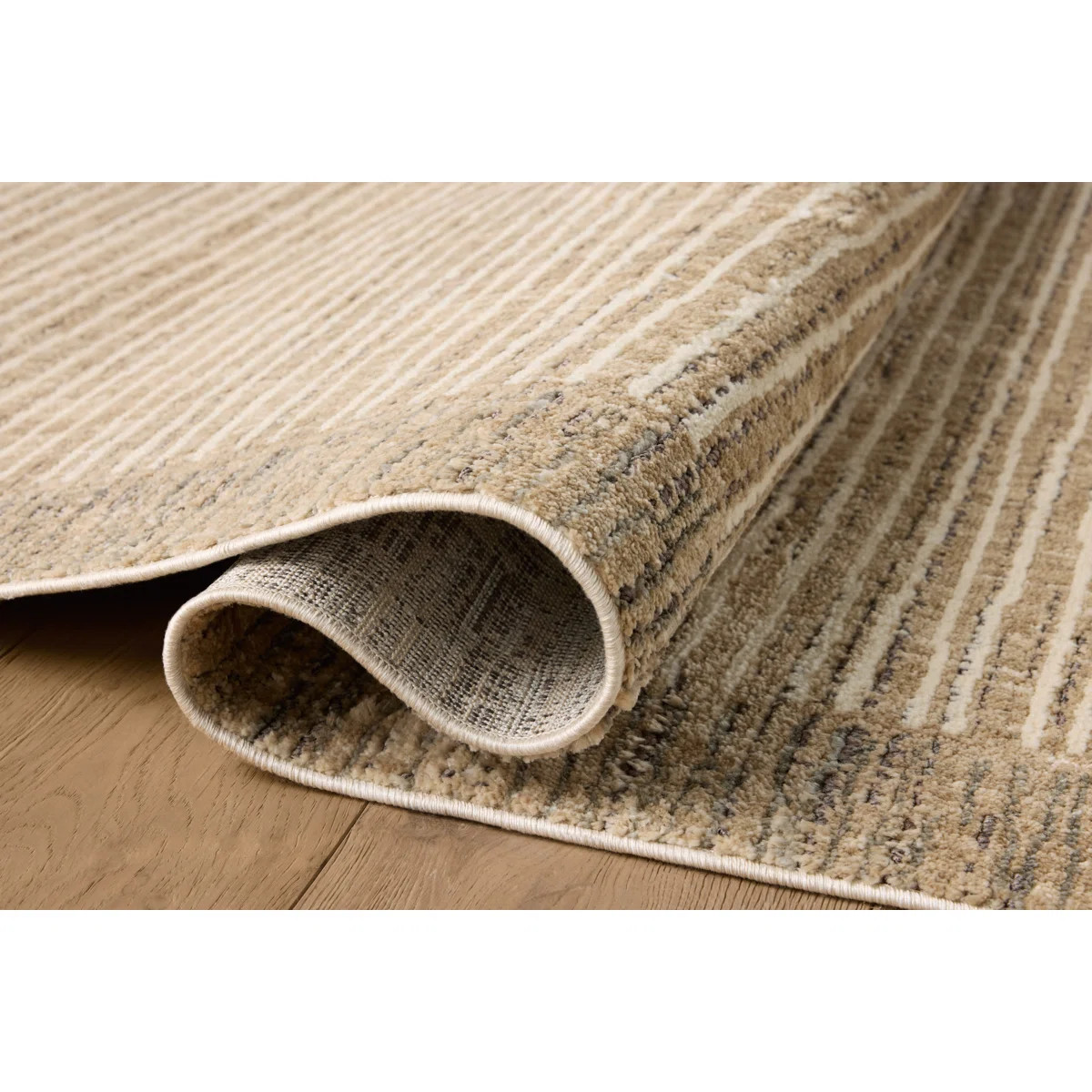 Jeremiah Brent x Loloi Bleecker Sand / Charcoal Area Rug | Wayfair North America