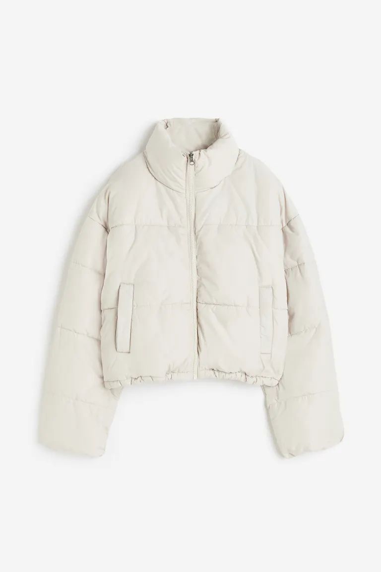 Puffer Jacket - Light beige - Ladies | H&M US | H&M (US + CA)