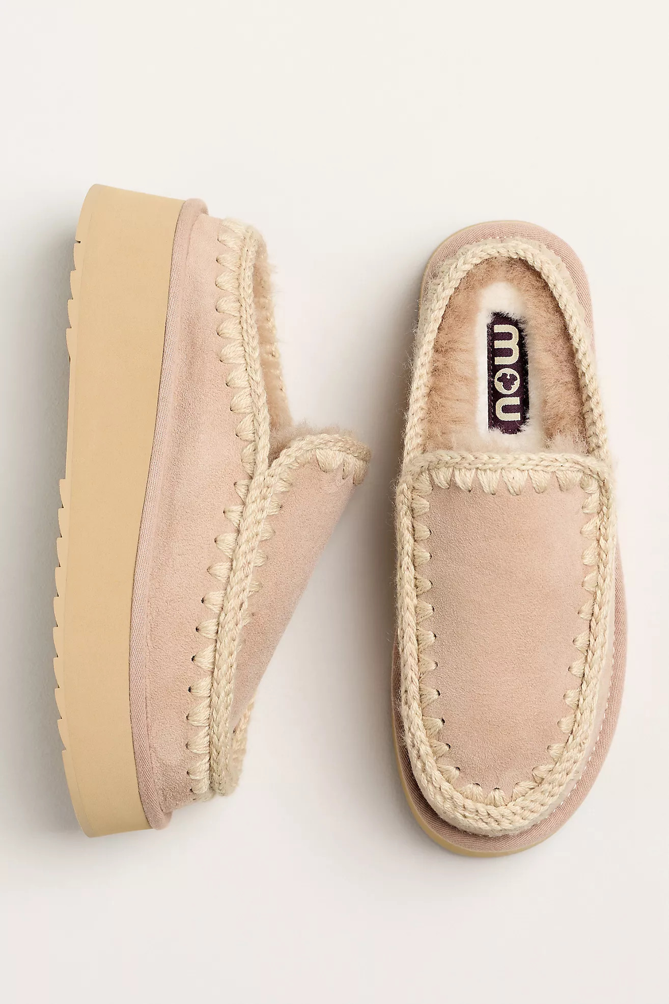 MOU Sheepskin Platform Clogs | Anthropologie (US)