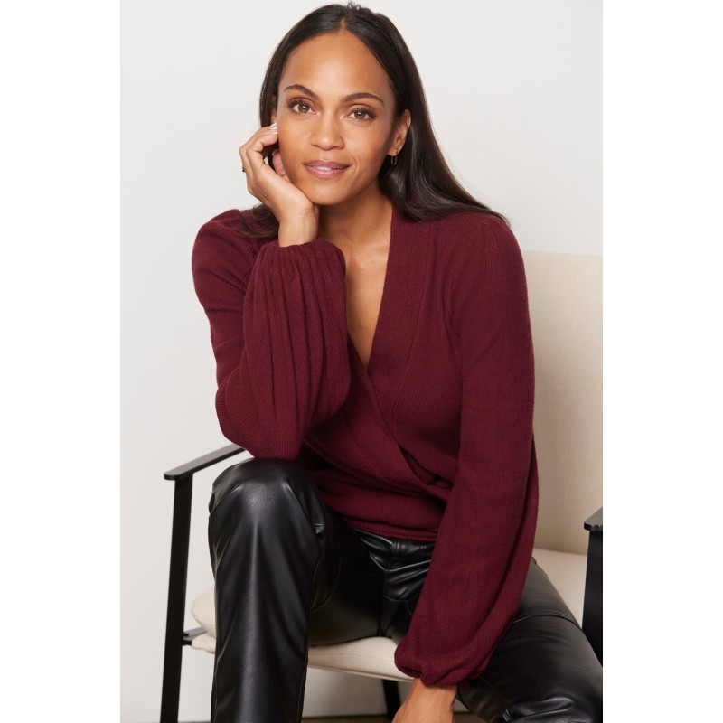 EVEREVE Amiri Textured Wrap Top | EVEREVE | Evereve