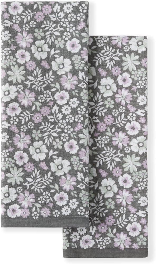 Martha Stewart Dual Purpose Kitchen Towel 2-Pack Set, Ditsy Floral, 16"x28" | Amazon (US)