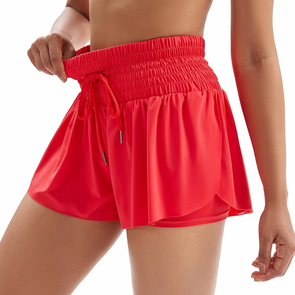 Blaosn Flowy Athletic Shorts for Women Workout Running Gym Yoga High Waist with Pockets Sweat Sko... | Amazon (US)