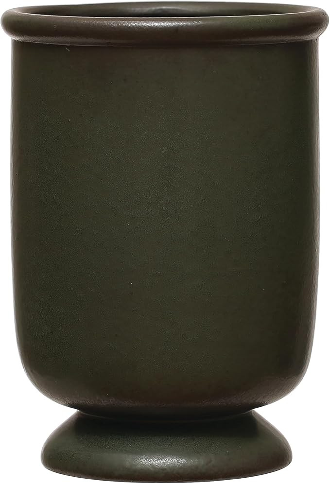 Bloomingville 6.5 Inches Round Stoneware Reactive Glaze, Green Vase | Amazon (US)