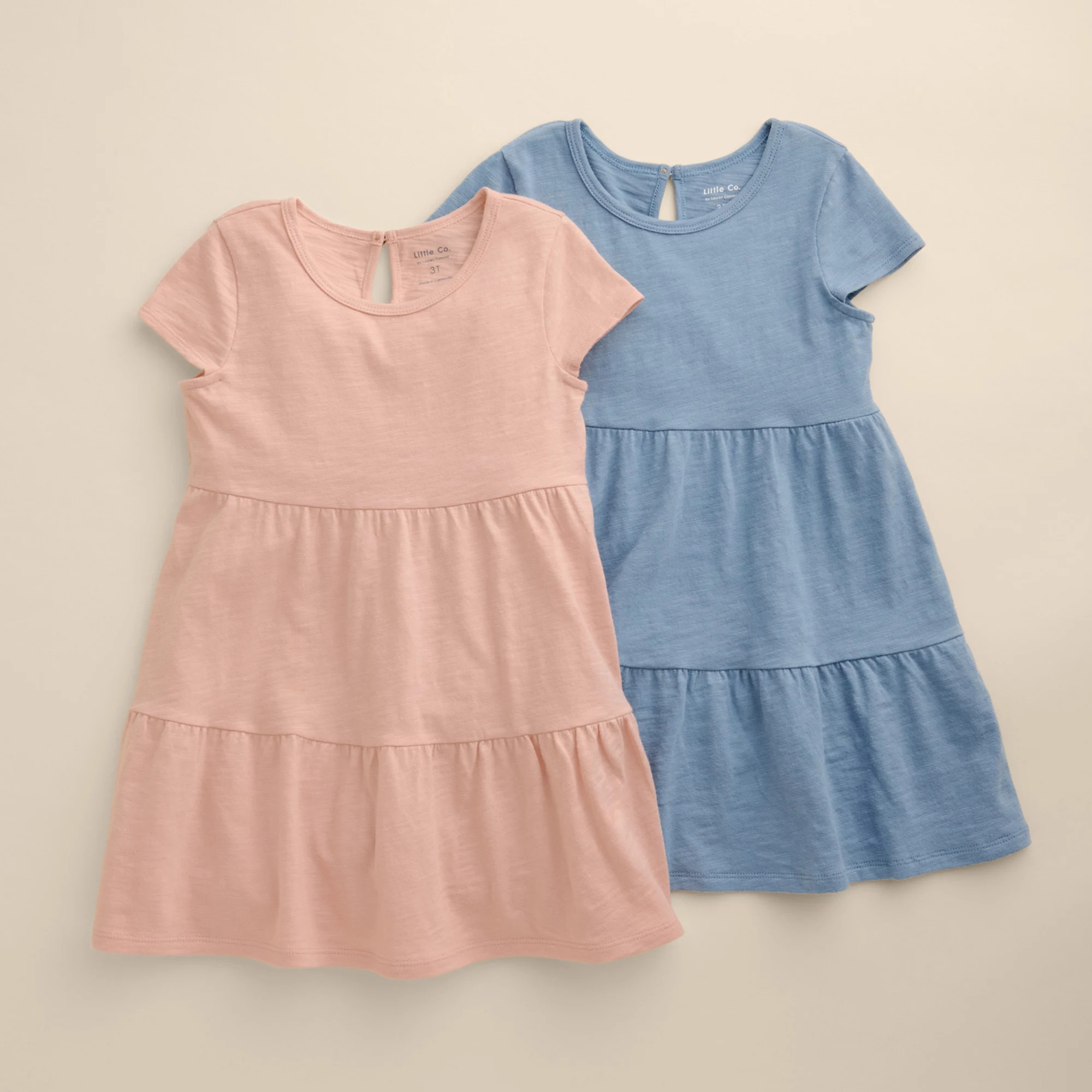 Girls 4-12 Little Co. by Lauren Conrad 2-Pack Tiered Dress Set | Kohl's