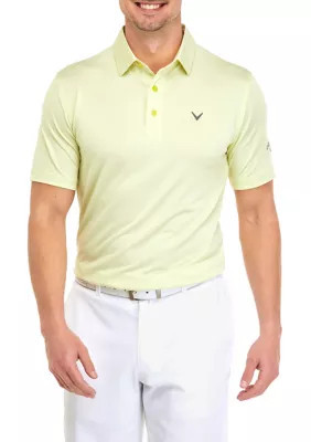 Callaway Golf Men's Pro Spin Fine Line Short Sleeve Golf Polo Shirt, Green, Medium | Belk