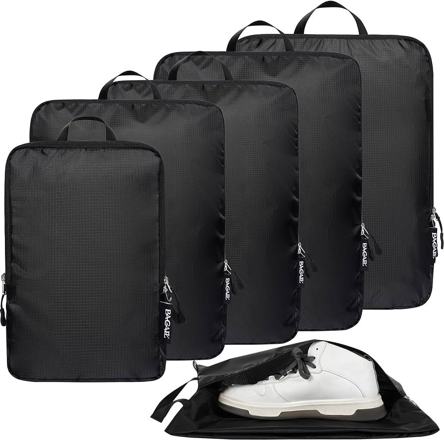 BAGAIL 6 Set Ultralight Compression Packing Cubes Packing Organizer with Shoe Bag for Travel Acce... | Amazon (US)