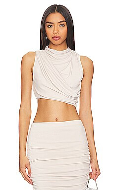 h:ours Inez Crop Top in Bone from Revolve.com | Revolve Clothing (Global)