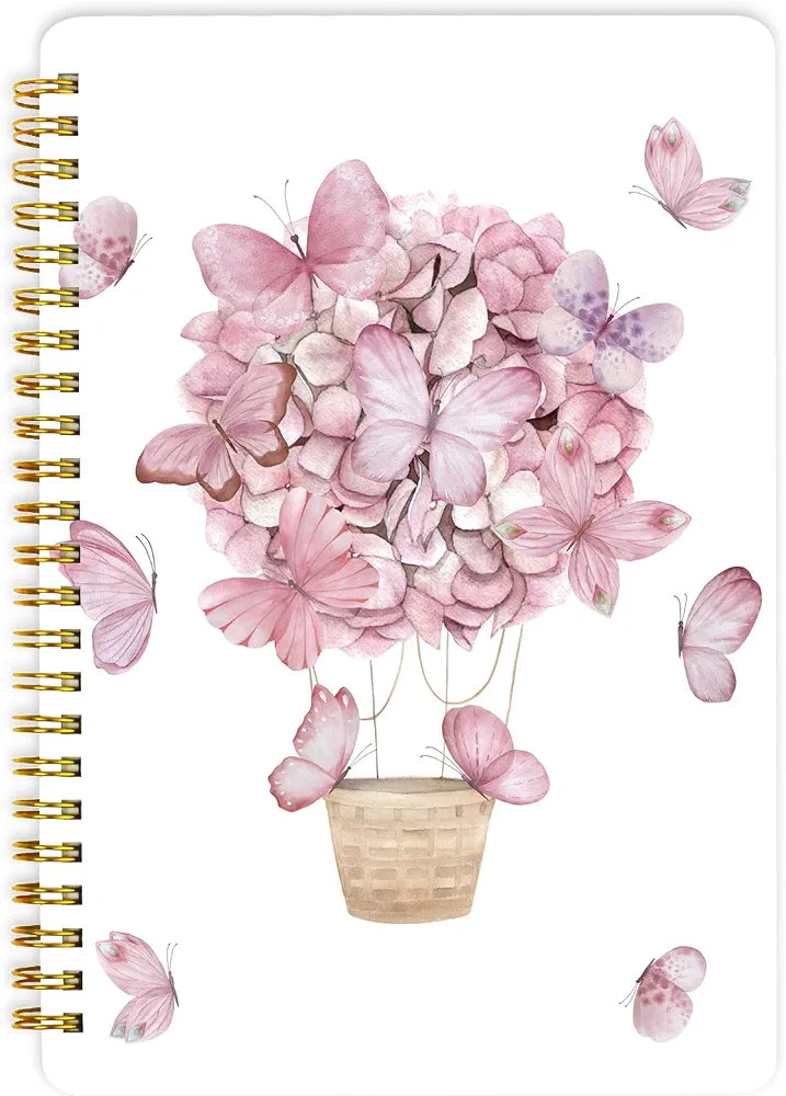Mlife 1 Pack Spiral Notebook Journal For Women，8.5" x 6" Robust Hardcover College Ruled Noteboo... | Amazon (US)