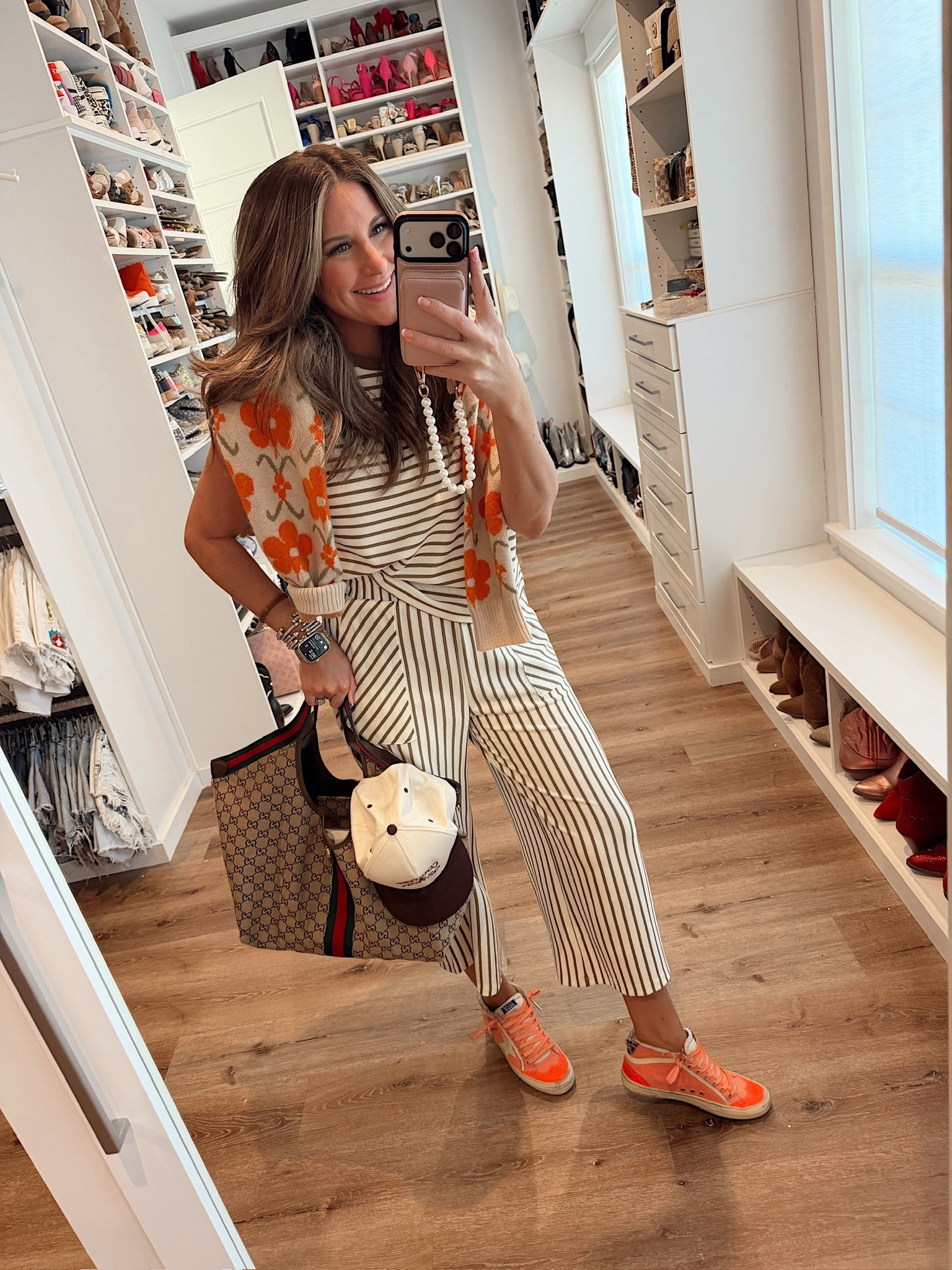 Easy mom/errand outfit for fall! In a medium set, medium floral cardigan and accessories - fits tts. 

#LTKFindsUnder50 #LTKSeasonal #LTKStyleTip