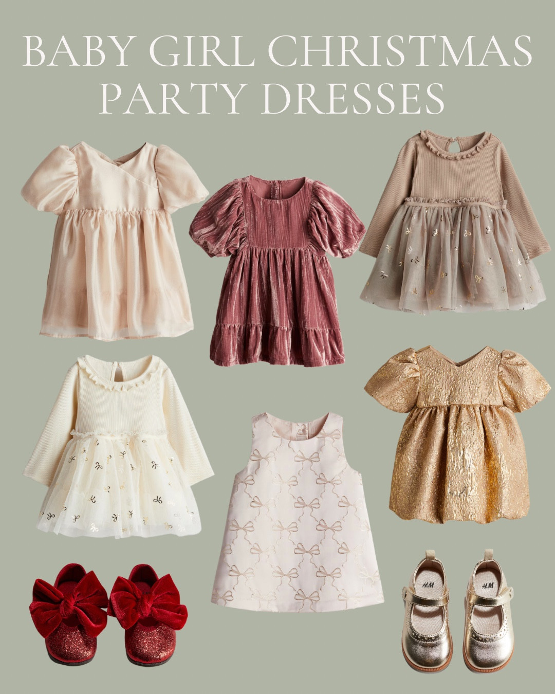 Perfect party dresses for little girls 💗
Ages 4 months - 4 years
.
H and m kids - toddler fashion - little girl Christmas dresses - affordable Xmas party clothes - stylish kids wear - party shoes

#LTKBaby #LTKShoeCrush #LTKKids