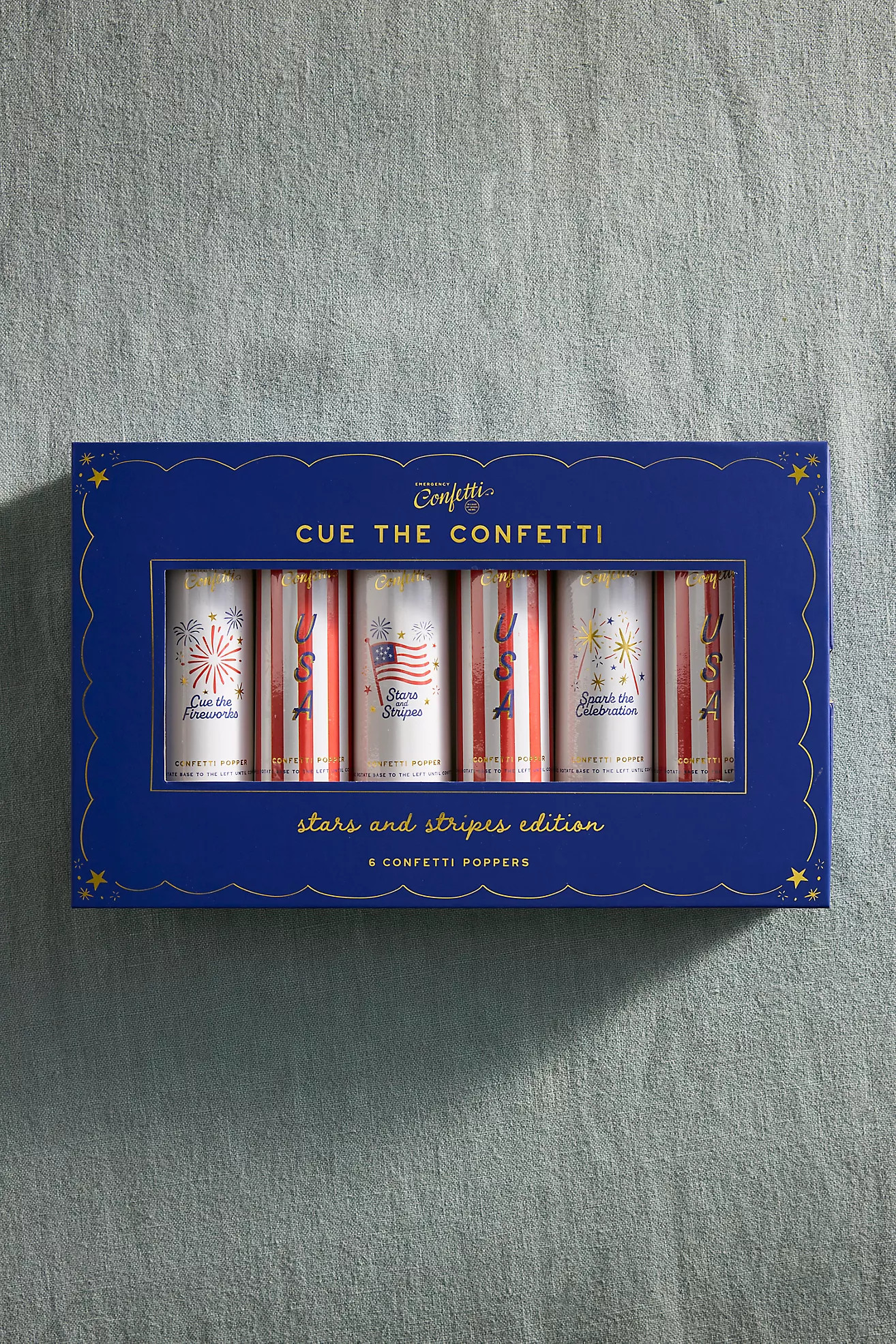 Stars + Stripes Confetti Poppers, Set of 6 | Anthropologie (US)