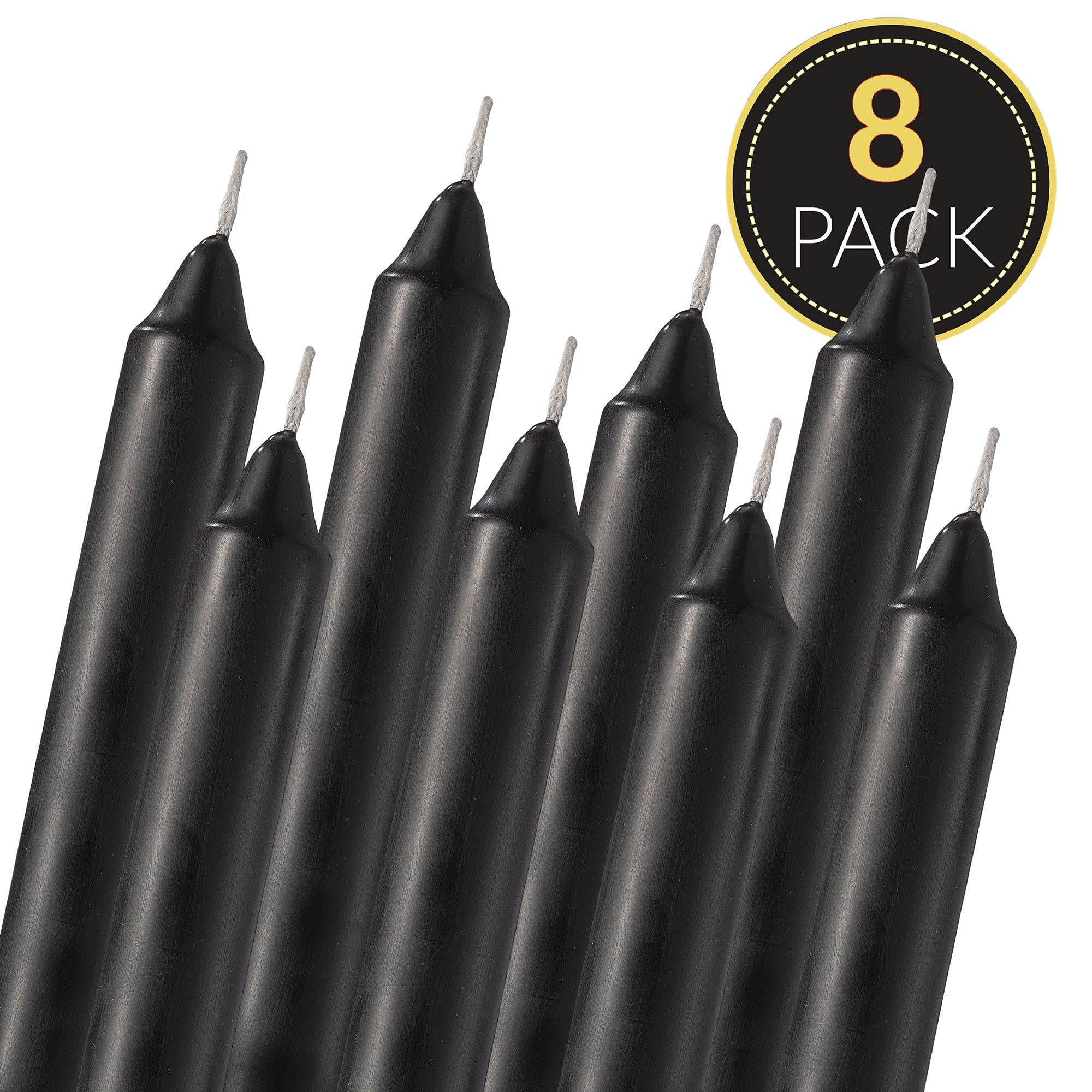 SPAAS Straight Candle Sticks - Pack of 8 6" Long Black Candles | 5 Hour Long Burning Unscented Ca... | Amazon (US)