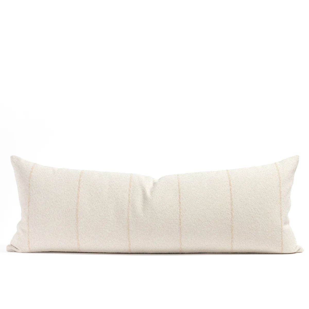 Hartford Stripe 16x42 Indoor/Outdoor Bolster Pillow, Linen | Tonic Living