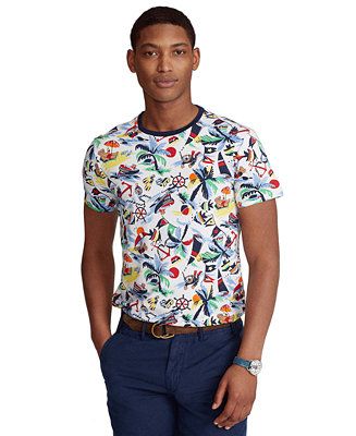 Men's Classic-Fit Nautical-Print T-Shirt | Macys (US)
