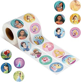 XTTUSDMTZ 1000Pcs Princess Stickers, 20 Patterns Decals Rolls Self Adhesive Seals for Scrapbookin... | Amazon (US)