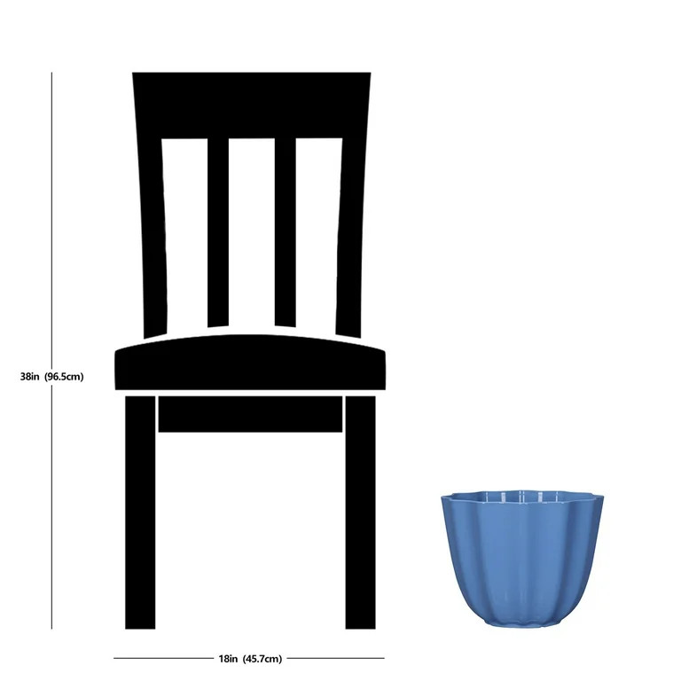 Mainstays Poppy Recycled Resin Planter, Blue, 12in x 12in x 9.4in - Walmart.com | Walmart (US)