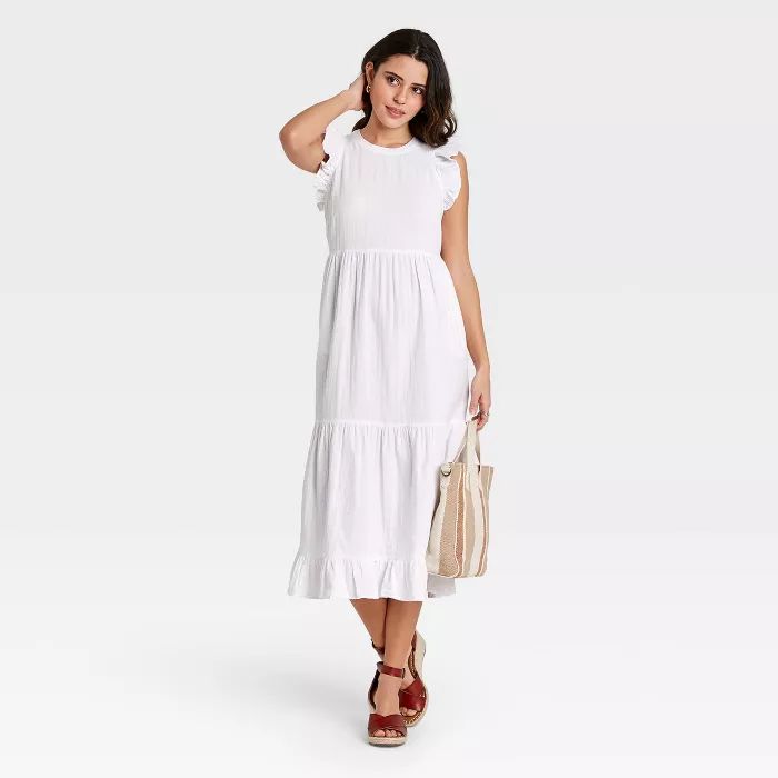 Women's Ruffle Sleeveless Tiered Dress - Universal Thread™ | Target