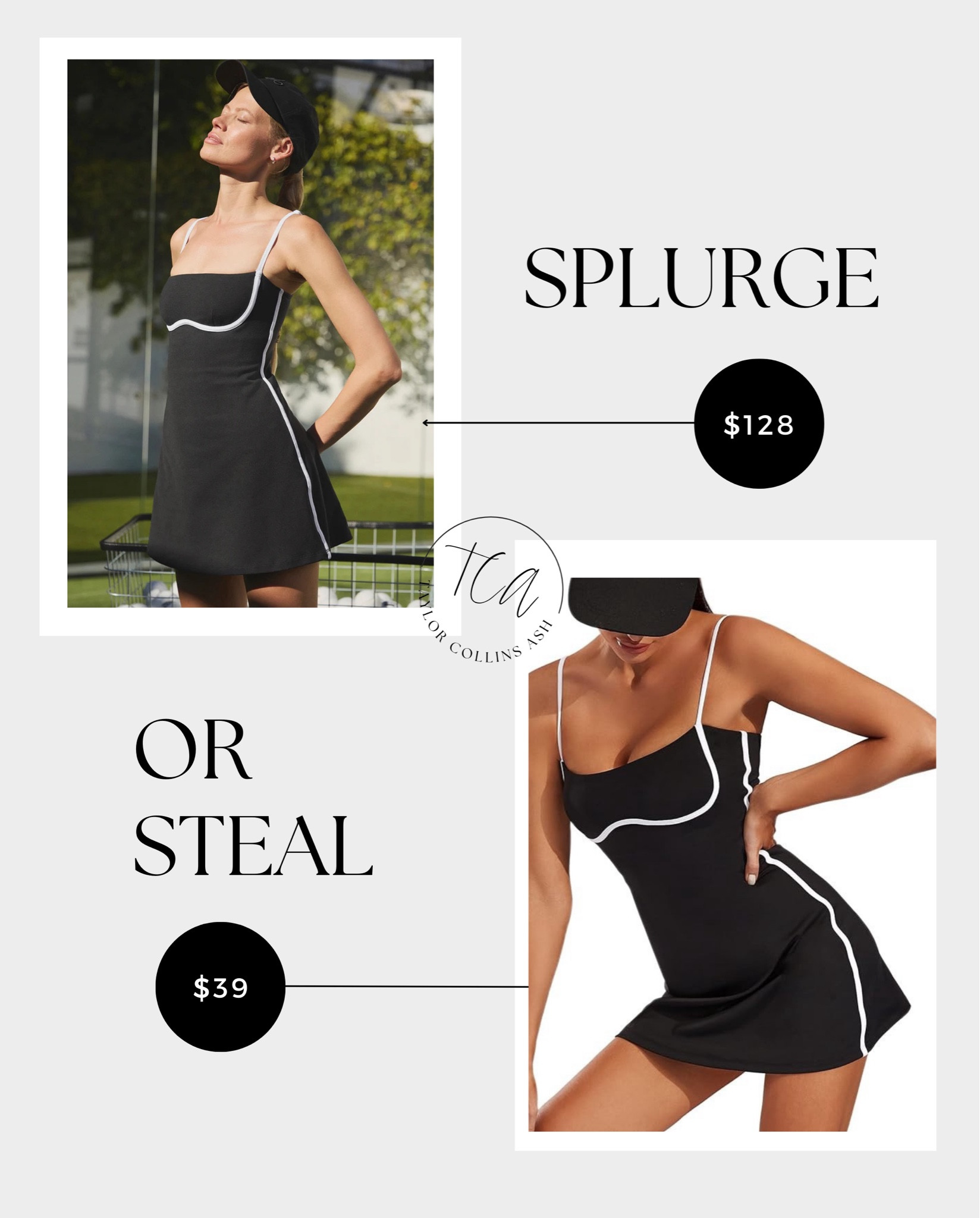Splurge vs save on this Alo yoga tennis dress! I have the Amazon version and it's just as good! Runs tts- wearing a small! 

#LTKSaleAlert #LTKFitness #LTKActive