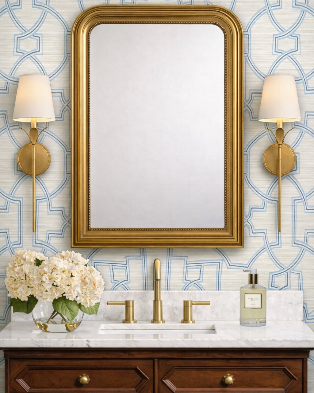 Love this blue and cream textured wallpaper for this powder bathroom design 

#LTKSaleAlert #LTKdayinmylife #LTKHome