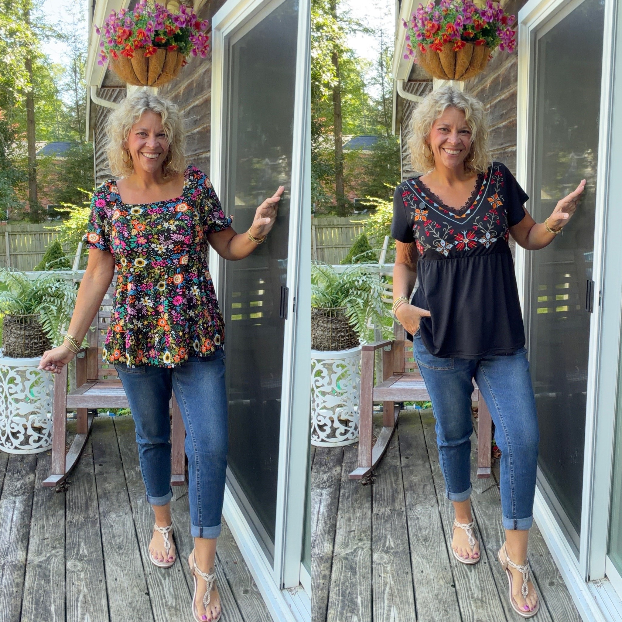 Bloomchic tummy friendly tops size 10; elastic waist jeans size 12

#LTKOver40 #LTKMidsize #LTKSeasonal